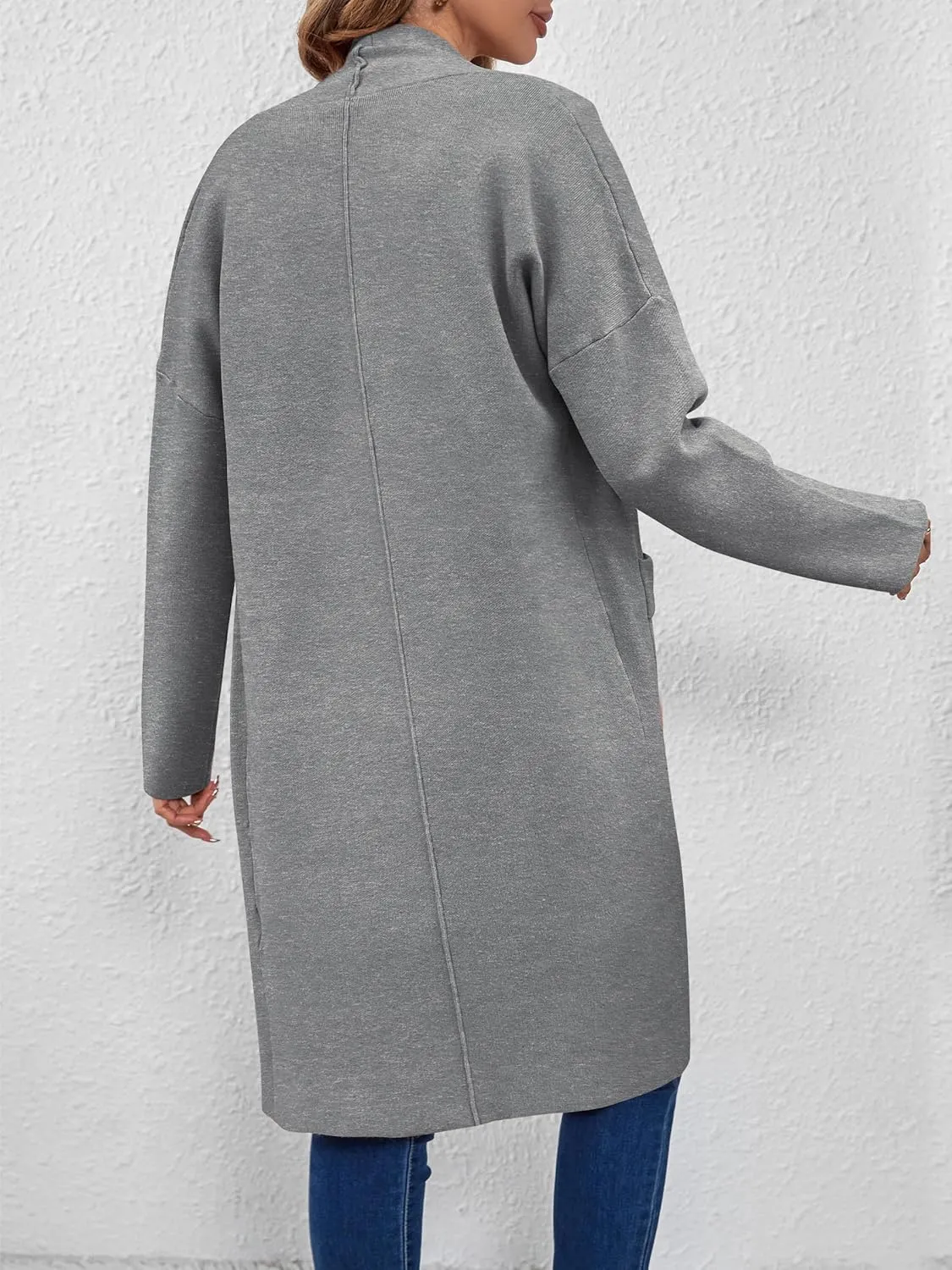 SuperPrity Womens Cardigan Sweater Fall Fashion 2024 Casual Oversized Knit Open Front Long Coatigan Jacket Coat Trendy Outfit