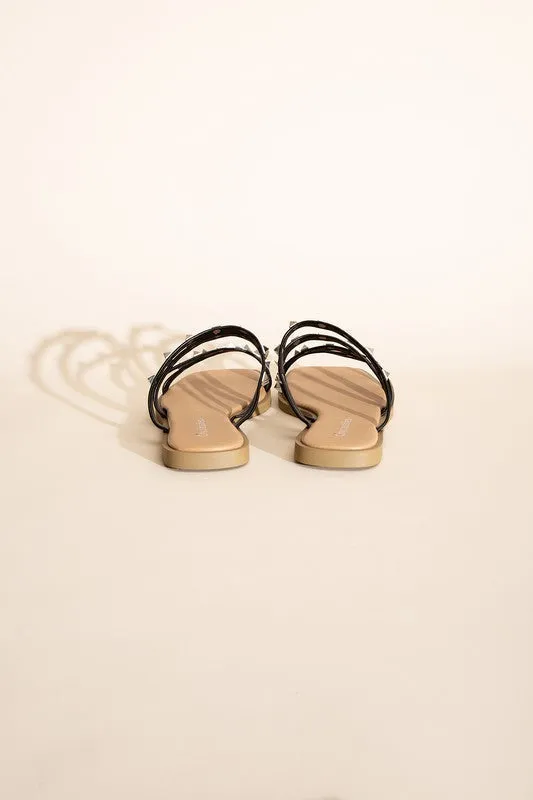 Temira Stud Flat Slides