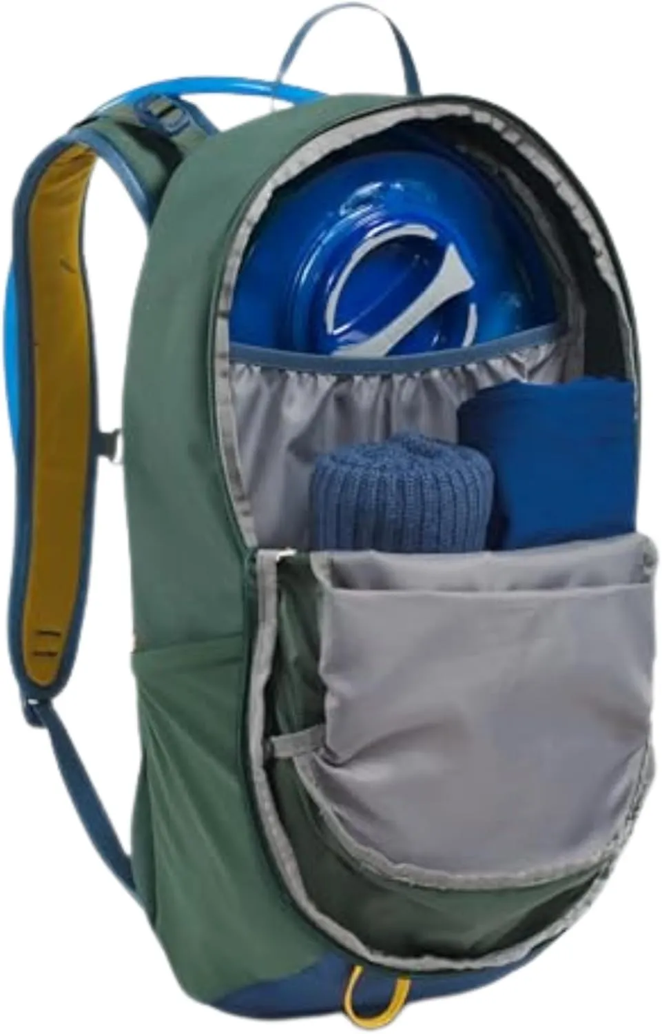 THE NORTH FACE Basin 18 Liter Technical Daypack with Rain Cover - PFAS Free, Duck Green/Shady Blue, One Size