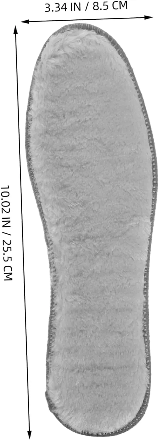 Thermal Insoles for Women Warm Cushioned 4 Pairs of Winter Slippers Inserts Non-Slip Sole Pads