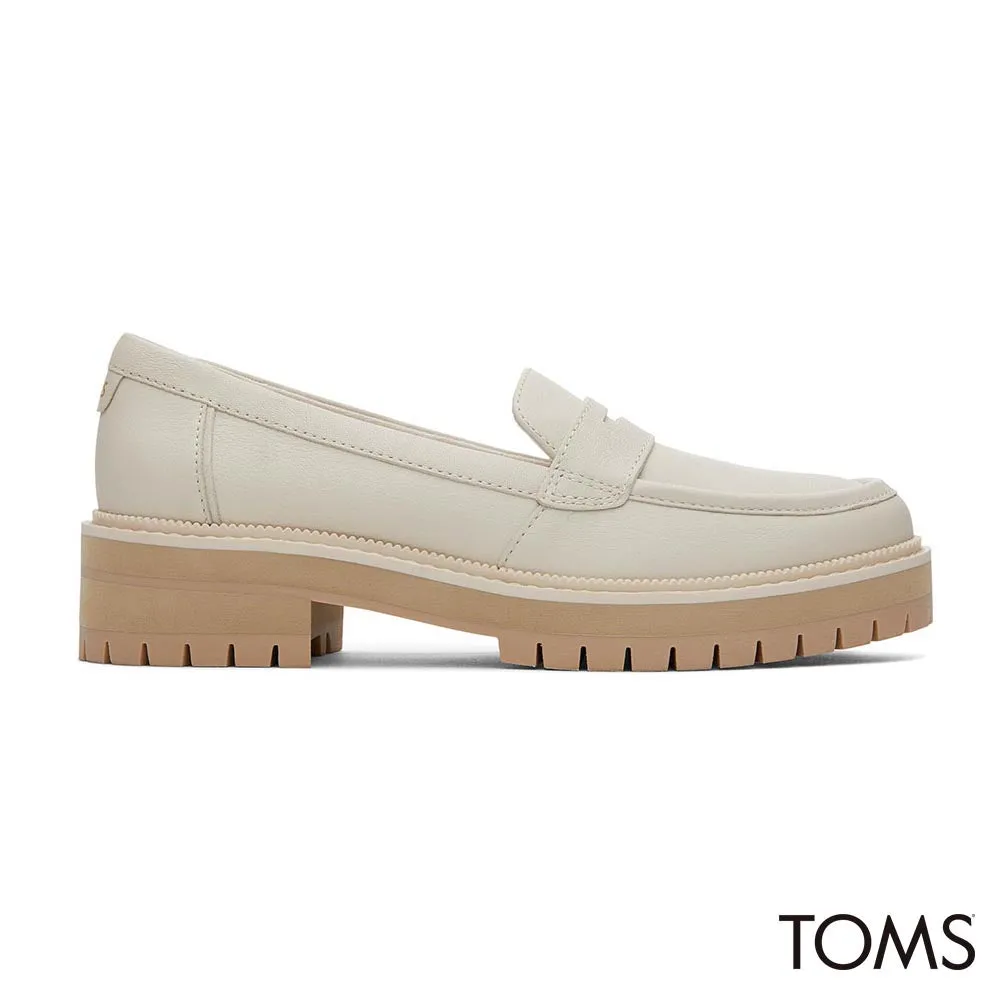 TOMS Women Cara Light Sand Leather Shoes
