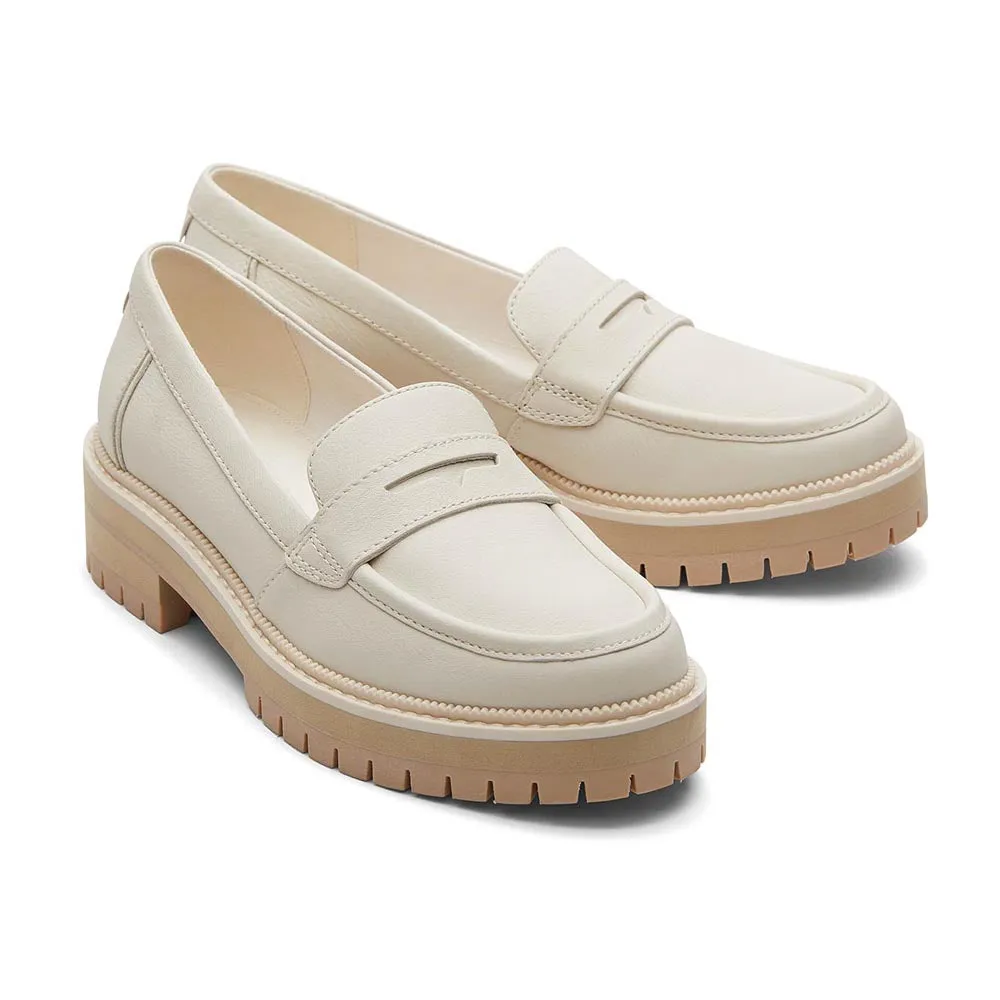 TOMS Women Cara Light Sand Leather Shoes