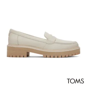TOMS Women Cara Light Sand Leather Shoes