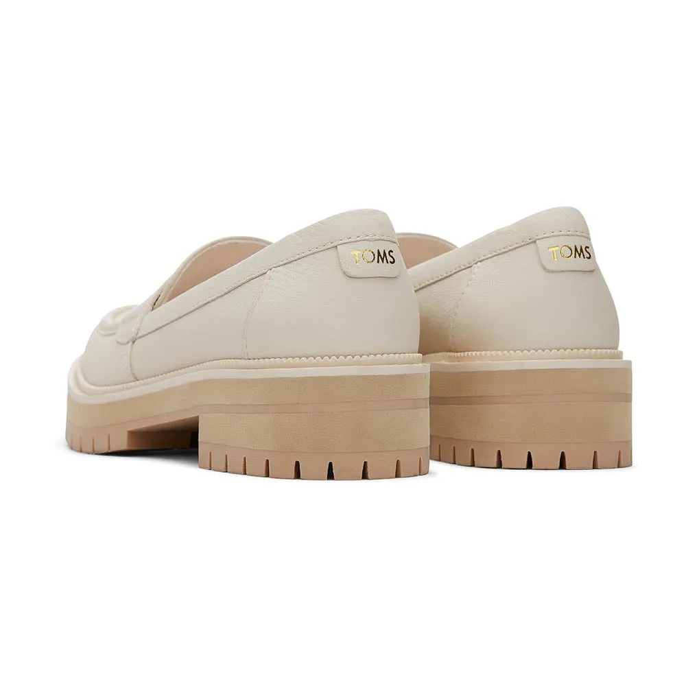TOMS Women Cara Light Sand Leather Shoes