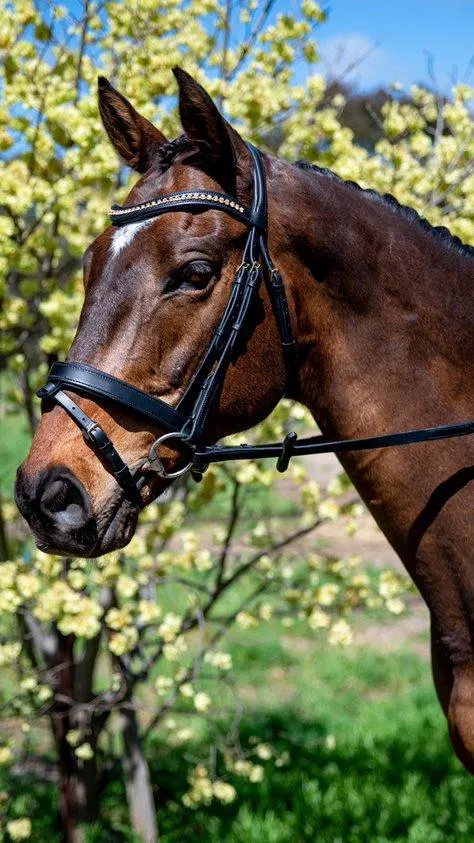 Topaz Wave Snaffle Bridle with Brass Buckles