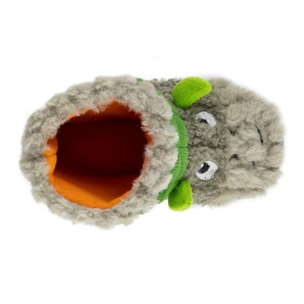 Totes Toasties TALL DINO Boys Boot Slippers Green