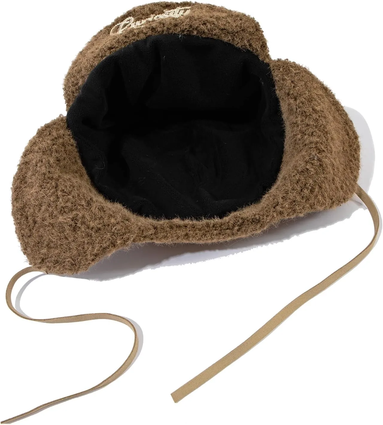 Trapper Winter Hat Women Flat Bill Russian Ushanka Hat Fleece Trooper Aviator Cap with Short Brim Earflap Caps