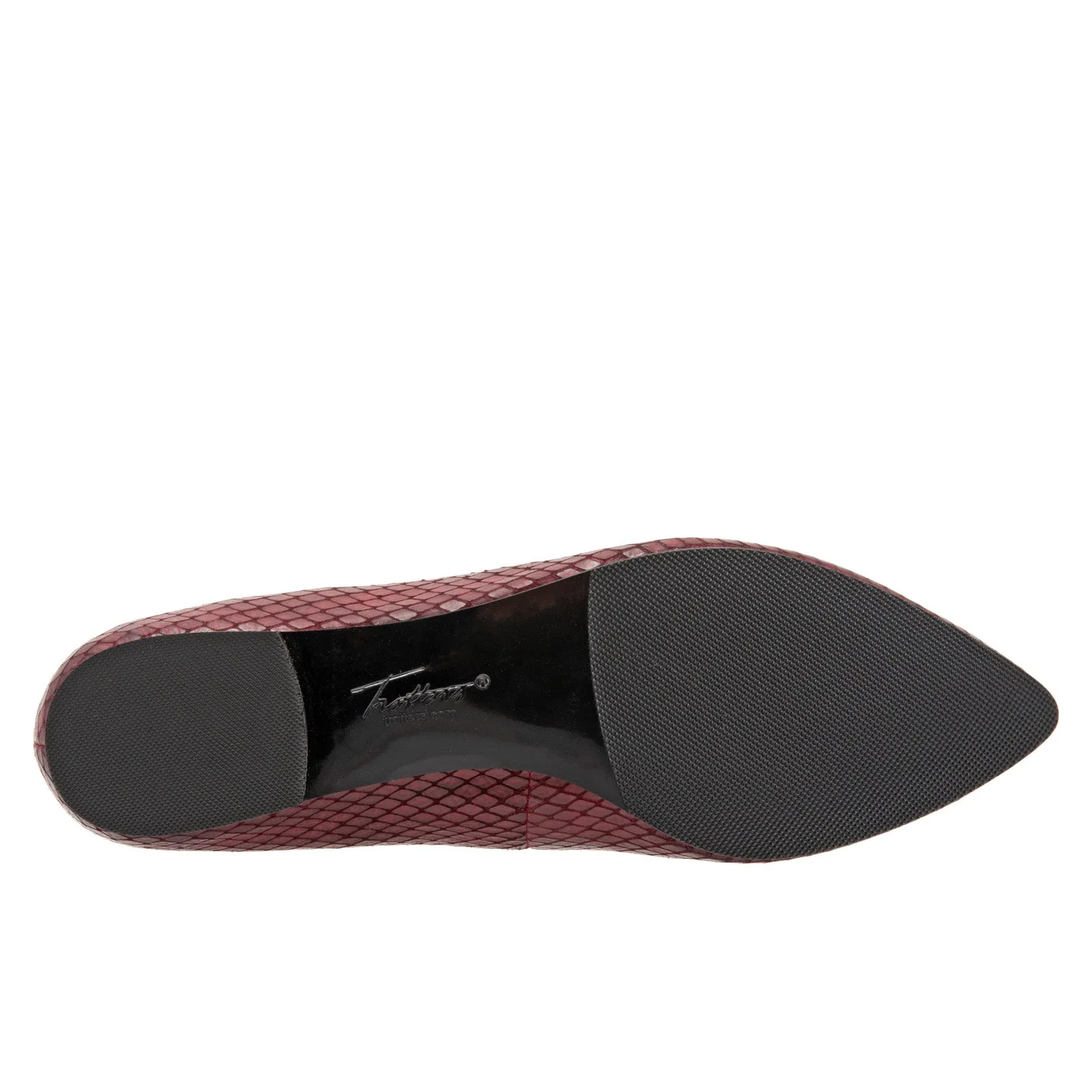 Trotters Harlowe T1707-627 Womens Burgundy Leather Loafer Flats Shoes