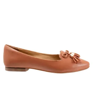 Trotters Hope T2162-715 Womens Brown Narrow Leather Loafer Flats Shoes