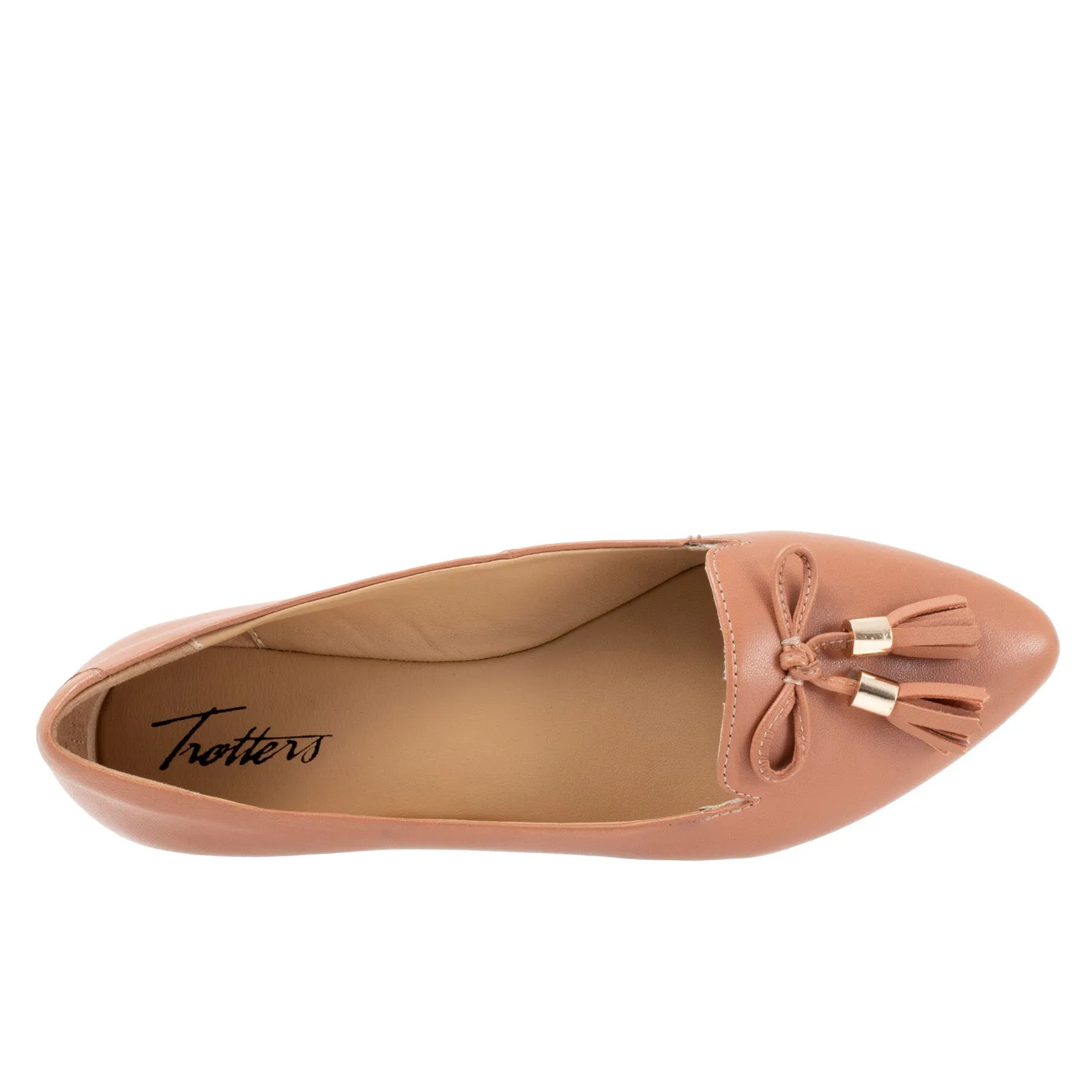 Trotters Hope T2162-715 Womens Brown Narrow Leather Loafer Flats Shoes