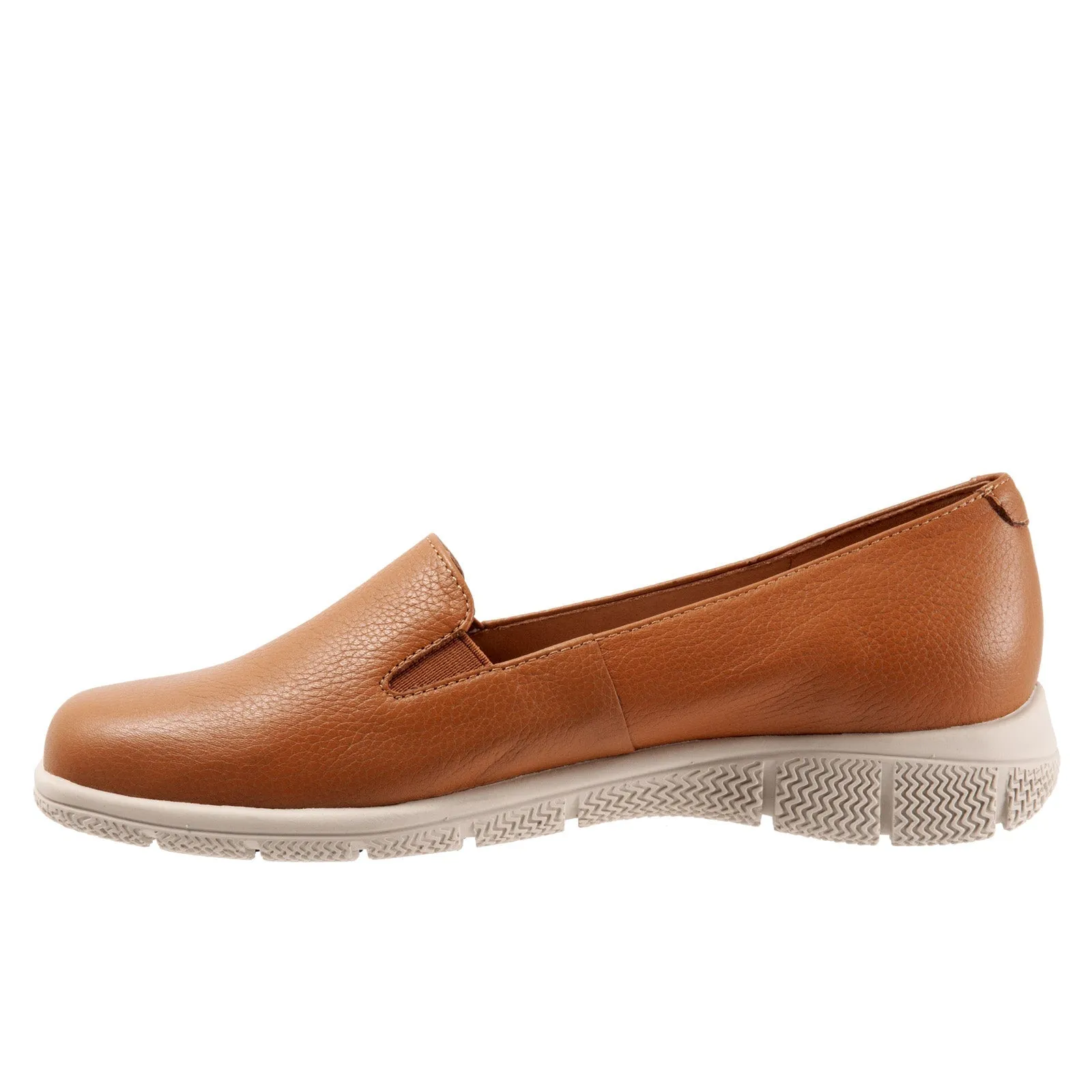 Trotters Universal T2110-215 Womens Brown Wide Leather Loafer Flats Shoes