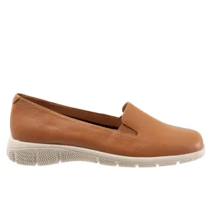 Trotters Universal T2110-215 Womens Brown Wide Leather Loafer Flats Shoes