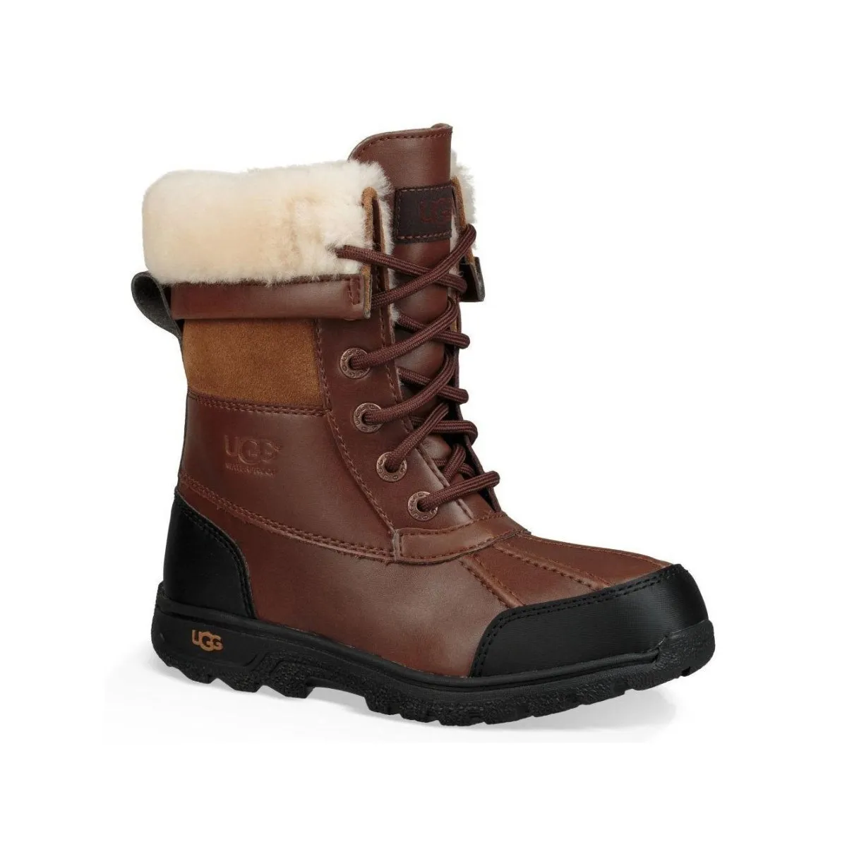 UGG Boy's Butte II CWR Waterproof Boot Tan Leather