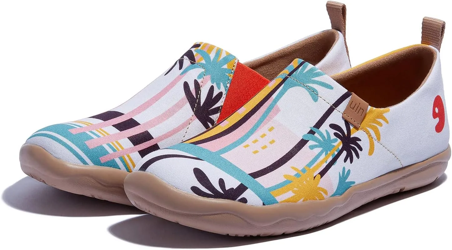 UIN Women's Walking Travel Shoes Slip On Microfiber Casual Loafers Lightweight Comfort Fashion Sneaker Toledo