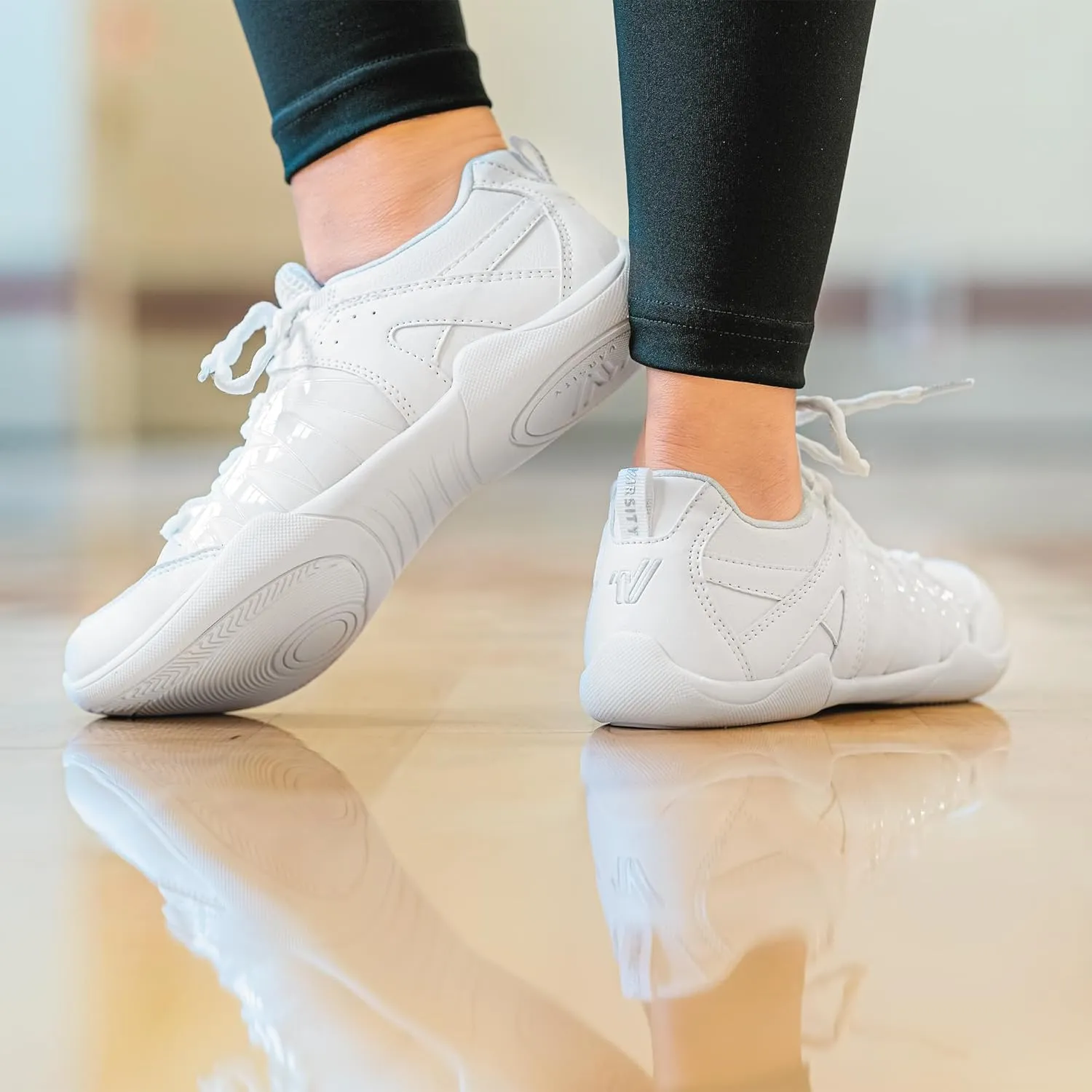Varsity Spirit Charge Cheer Shoes for Girls - Lightweight and Durable White Cheer Shoes for Cheerleaders and Athletes