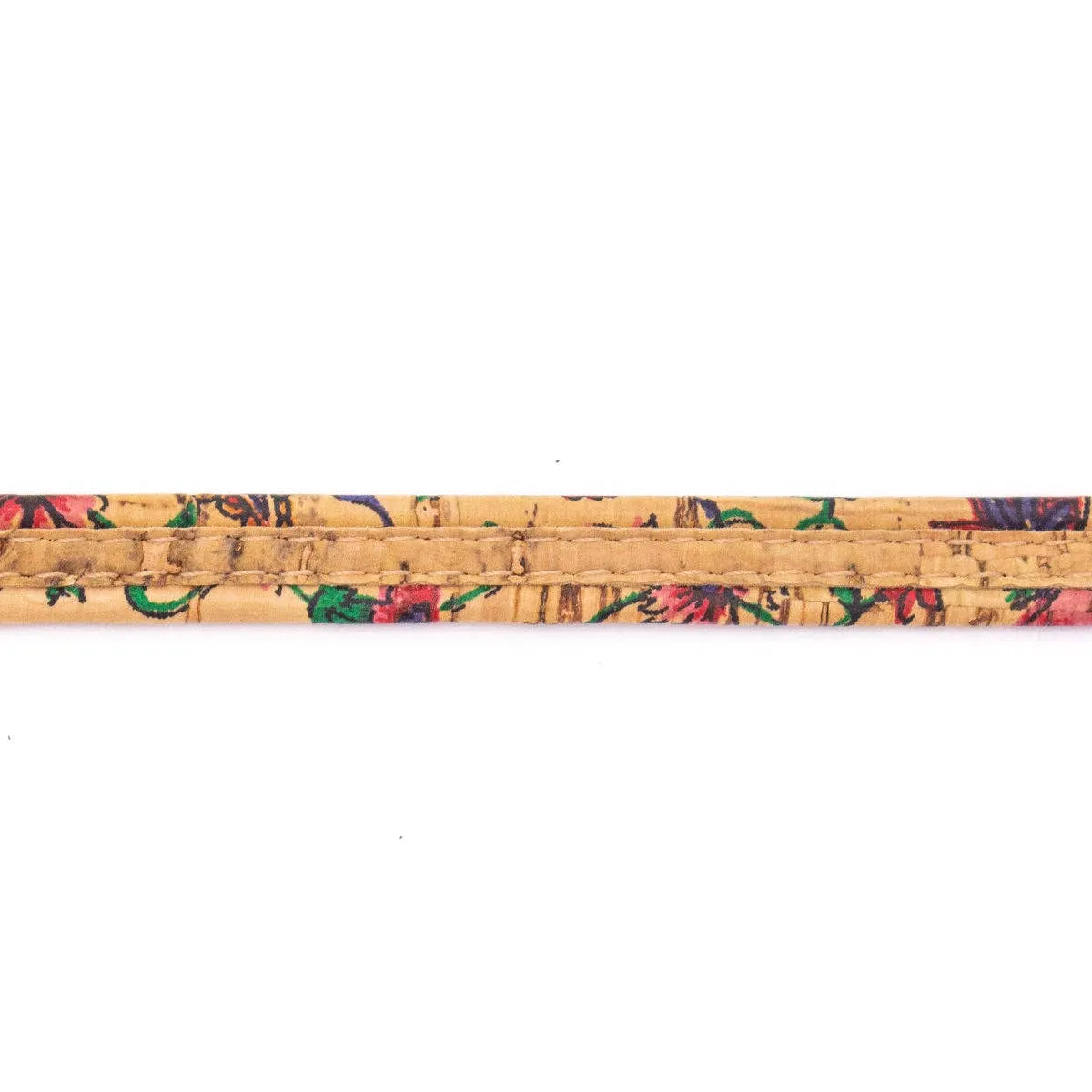 Vine flower mix natural 10mm flat cork cord  COR-446(10meters)