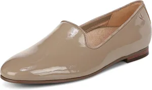 Vionic Womens North Willa Comfort Flats- Supportive Walking Shoes for Heel Pain, Plantar Fasciitis with an Arch Support Taupe Pat Leather 10 Wide