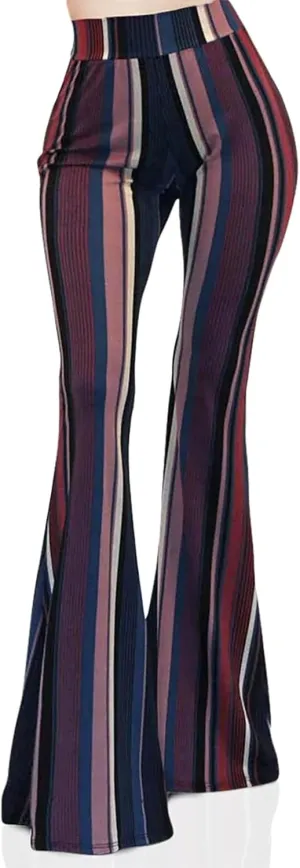Vivicastle Women's USA Lightweight Boho Comfy Stretchy Bell Bottom Flare Pants