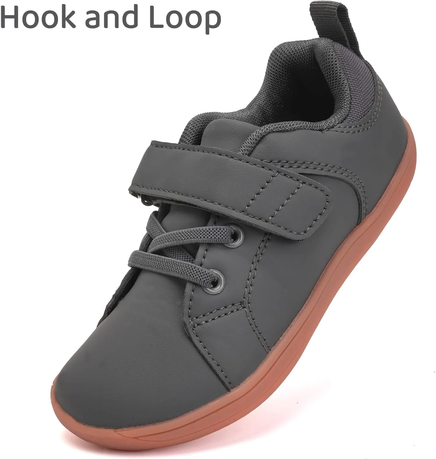 WateLves Toddler Little Kid Wide Barefoot The First Walking Shoes Girls Boys Leather Uniform Dress Shoes Lightweight Splay Naturally Minimalist Sneakers