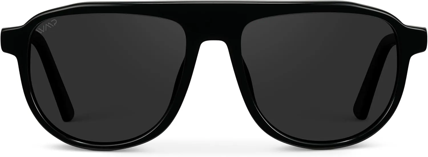 WearMe Pro Bold Retro Polarized Aviator Sunglasses | Geometric Flat Top Frame Design, Gradient Lenses