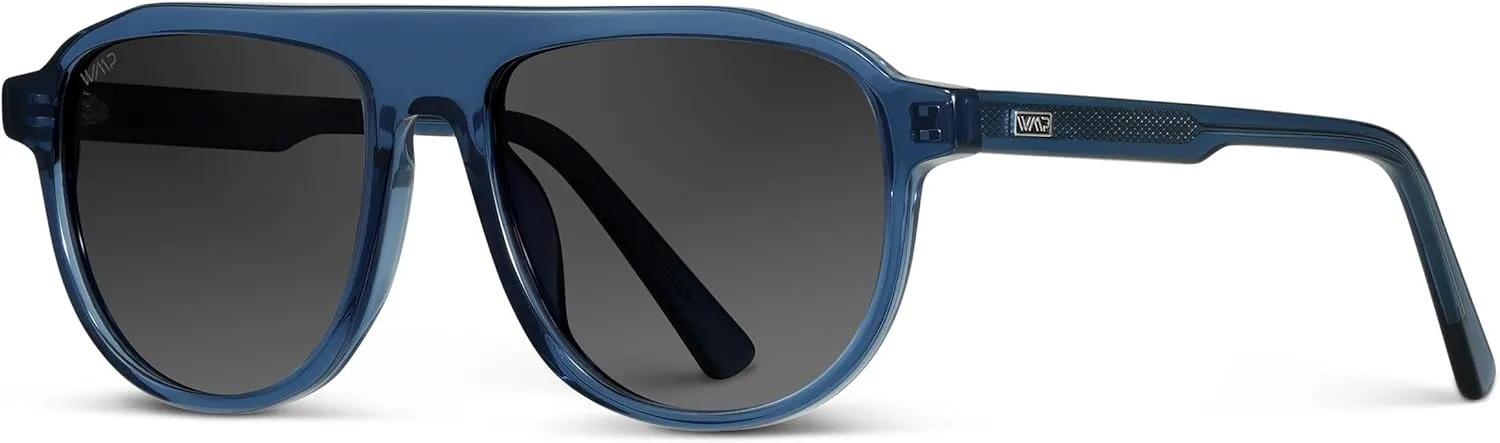 WearMe Pro Bold Retro Polarized Aviator Sunglasses | Geometric Flat Top Frame Design, Gradient Lenses