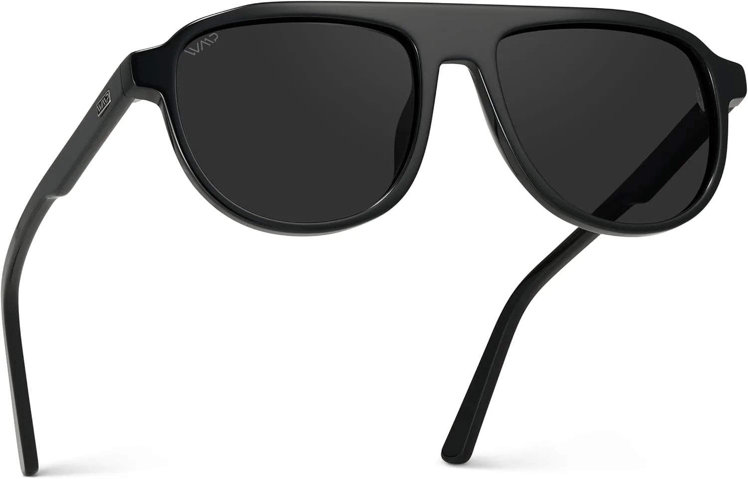 WearMe Pro Bold Retro Polarized Aviator Sunglasses | Geometric Flat Top Frame Design, Gradient Lenses