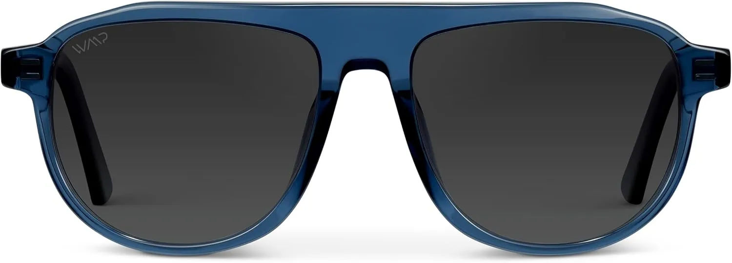 WearMe Pro Bold Retro Polarized Aviator Sunglasses | Geometric Flat Top Frame Design, Gradient Lenses