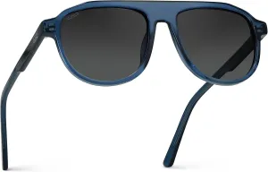 WearMe Pro Bold Retro Polarized Aviator Sunglasses | Geometric Flat Top Frame Design, Gradient Lenses