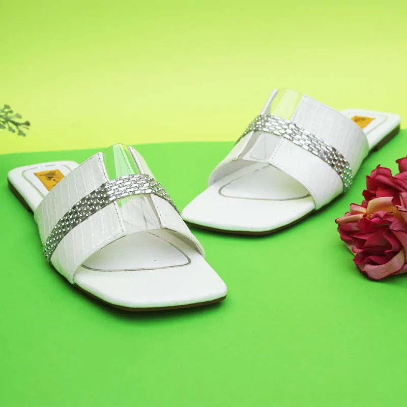 White Casual Slipper