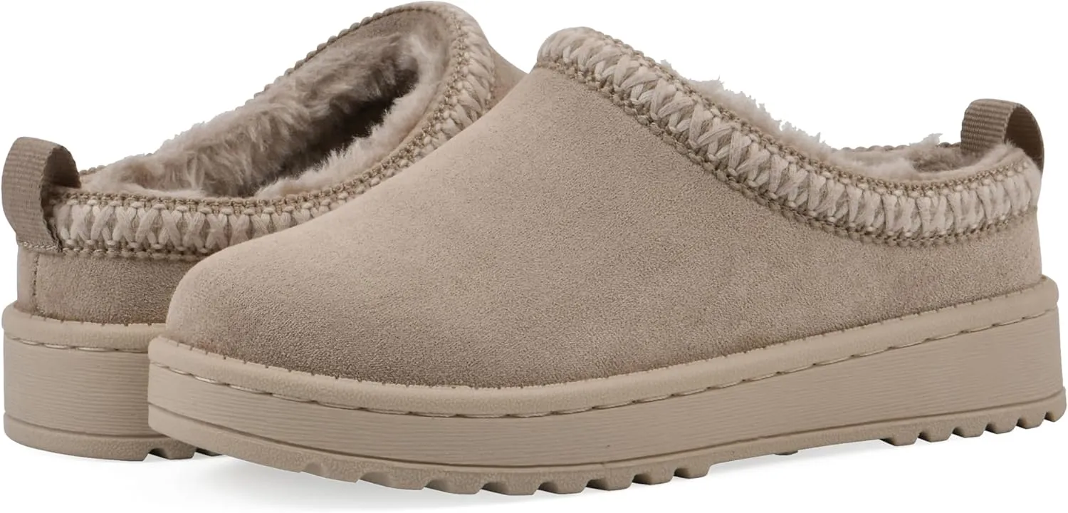 WHITE MOUNTAIN Kids Girls' Lucianna Faux Fur Slipper Clog