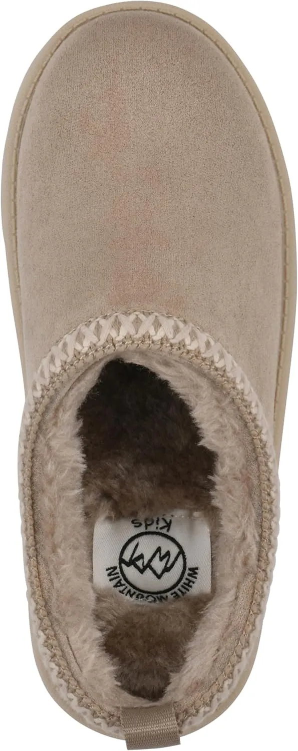 WHITE MOUNTAIN Kids Girls' Lucianna Faux Fur Slipper Clog