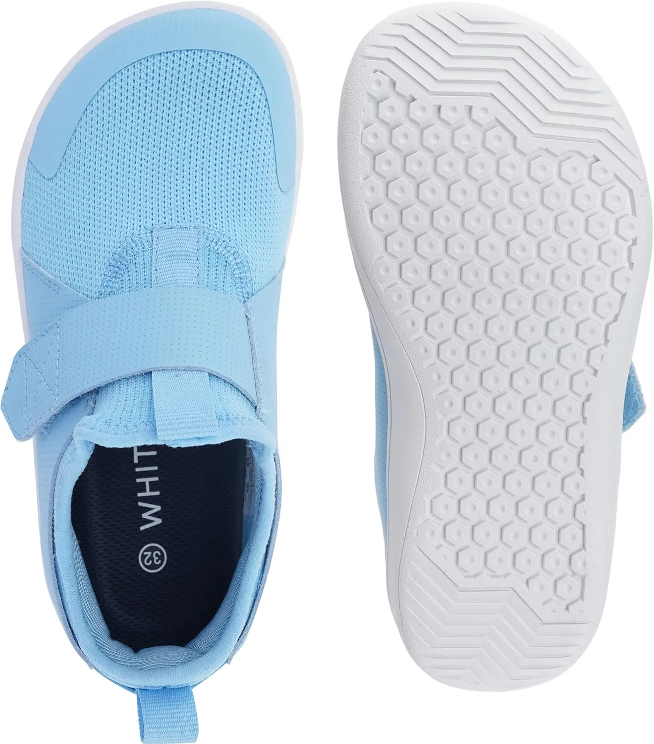 WHITIN Little/Big Kid Wide Width Barefoot Shoes | Boys/Girls Minimalist Elastic Opening Sneakers | Flexible- Zero Drop Sole