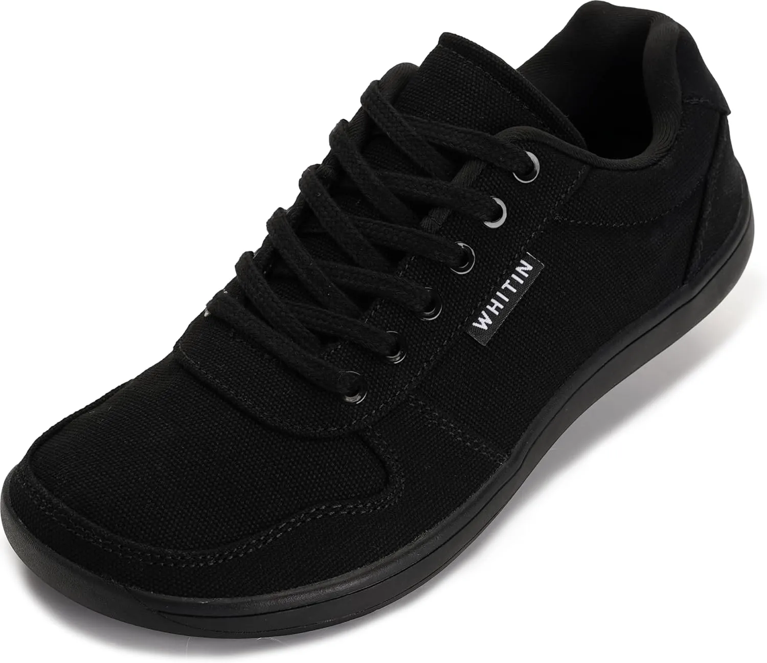 WHITIN Wide Toe Box Barefoot Sneakers for Women | Lightweight Canvas Minimalist Shoes