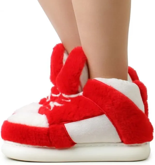 Wild Diva Slippy-01 Women's Lace Up Fur Detail Closed Toe Sneaker Slippers