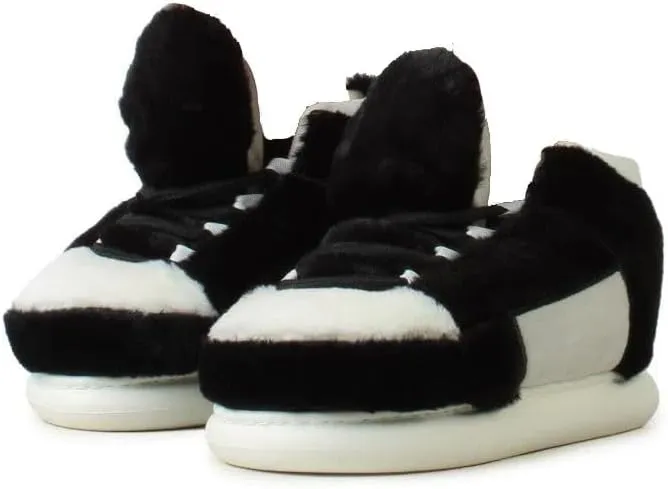 Wild Diva Slippy-01 Women's Lace Up Fur Detail Closed Toe Sneaker Slippers