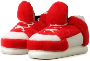 Wild Diva Slippy-01 Women's Lace Up Fur Detail Closed Toe Sneaker Slippers
