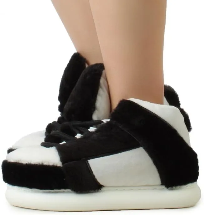 Wild Diva Slippy-01 Women's Lace Up Fur Detail Closed Toe Sneaker Slippers
