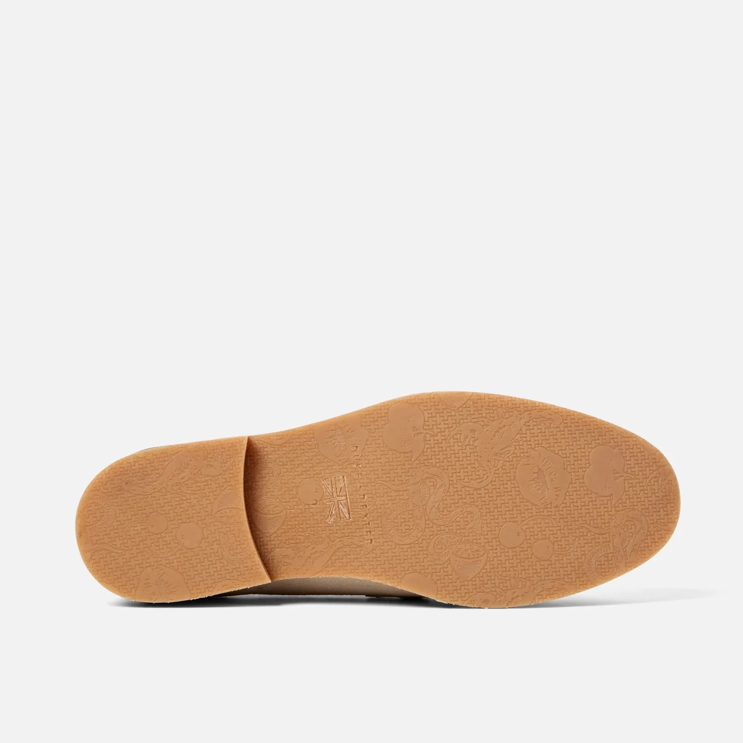 Wilde Beige   White Suede Penny Loafer - Men's
