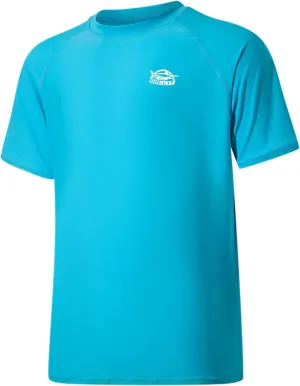 Willit Men's UPF 50  Rashguard Swim Shirt Short Sleeve SPF Sun Protection Quick Dry Water Beach Shirts Fishing Surf Shirt