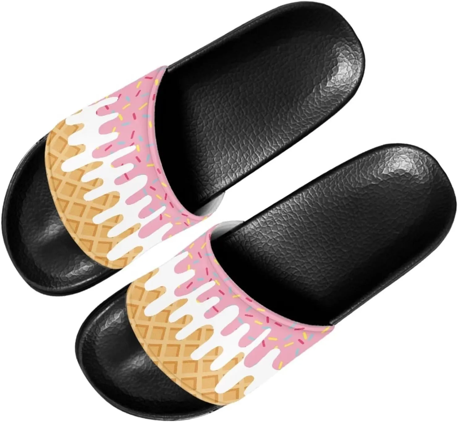 Women Casual Non-slip Slide Sandals, Open Toe House Sole Slipper Comfy Flat Slides Slipper for Bathroom Beach