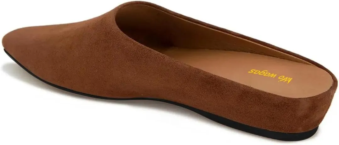 Women Mules Low Wedges Heels Slipper Squared Toe Slip On Shoes Indoor Party Daily Size 4-16 US
