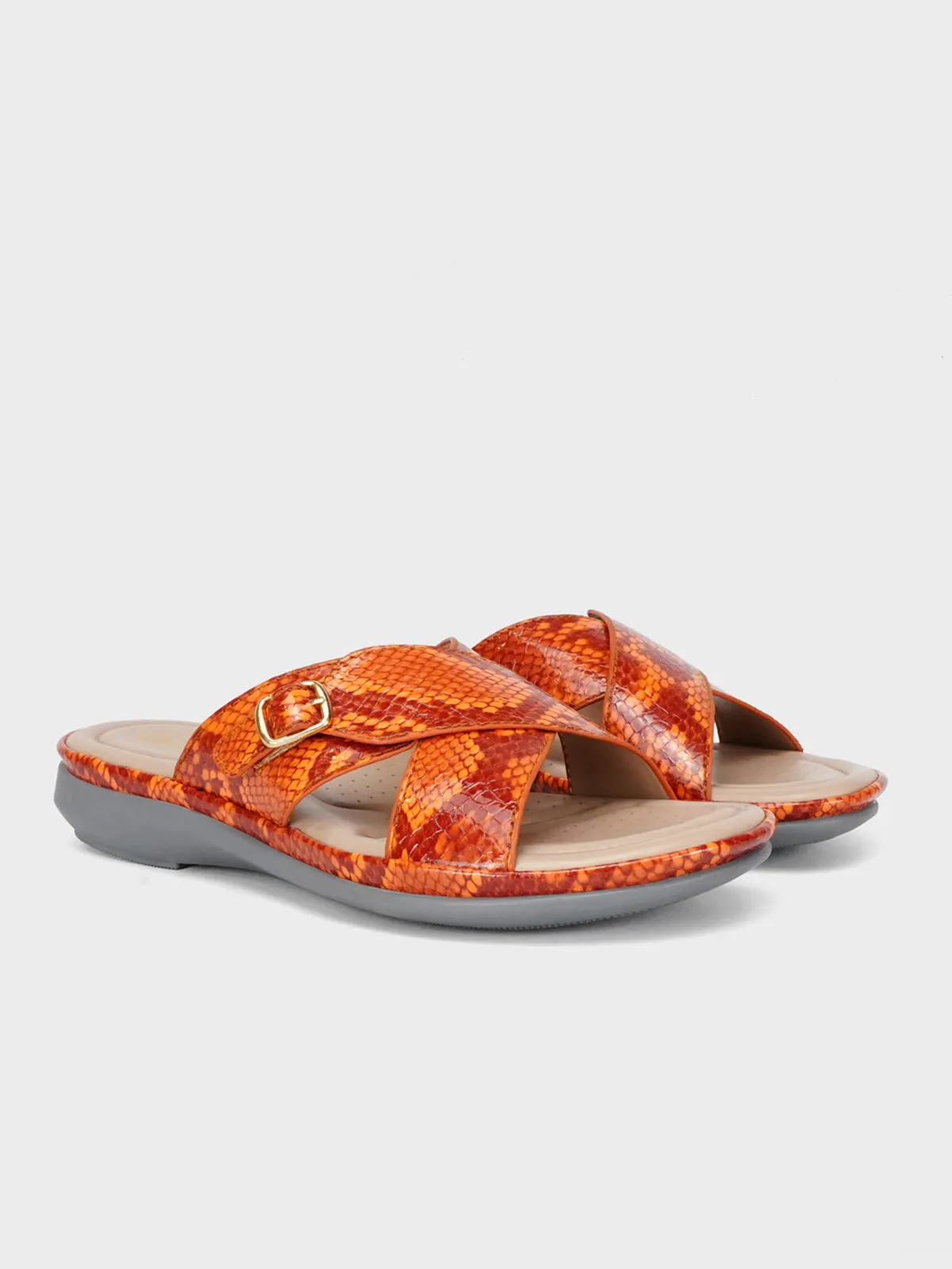 Women "CRESIDA" Crossover Comfy Flat Slippers