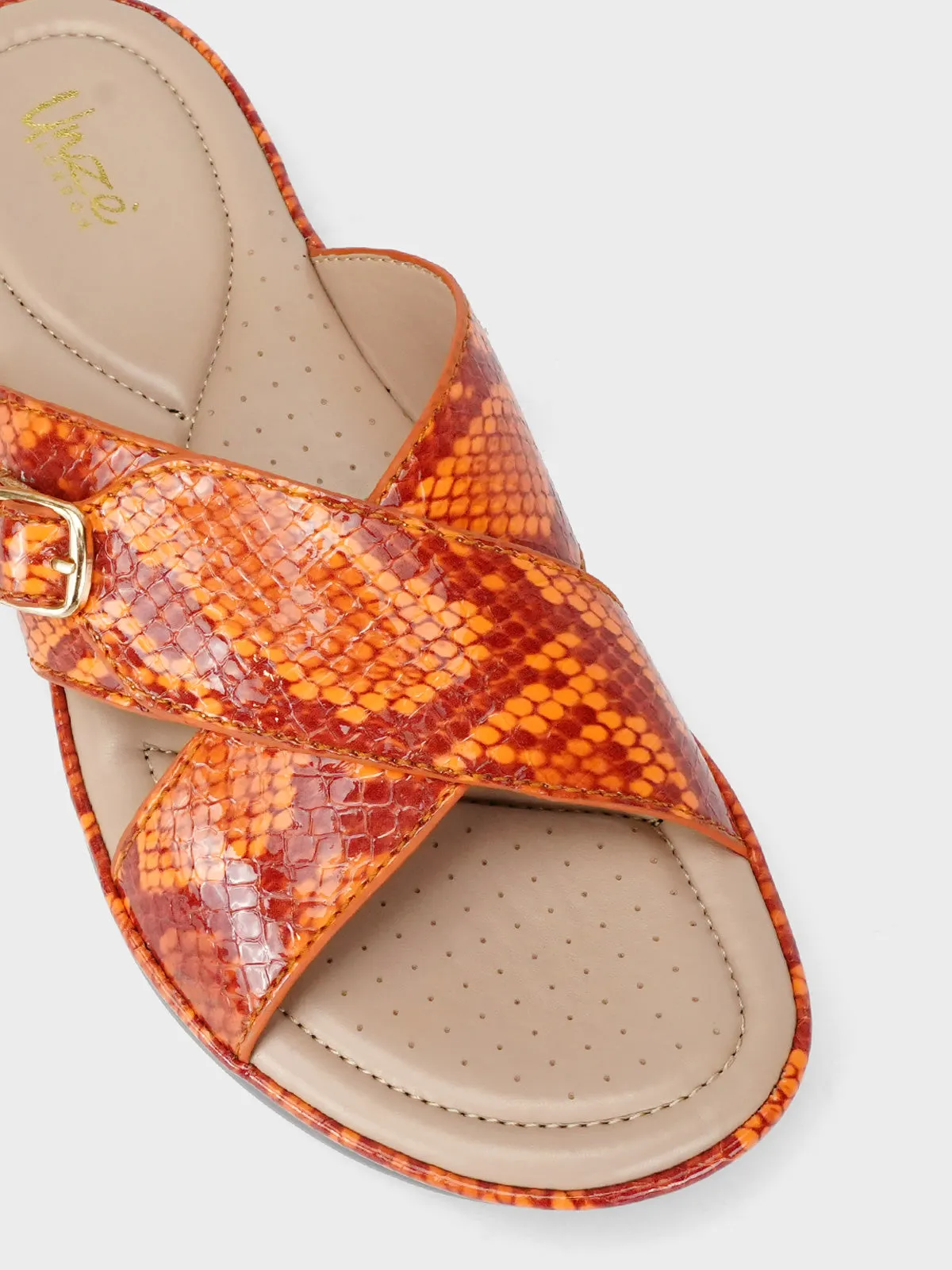 Women "CRESIDA" Crossover Comfy Flat Slippers