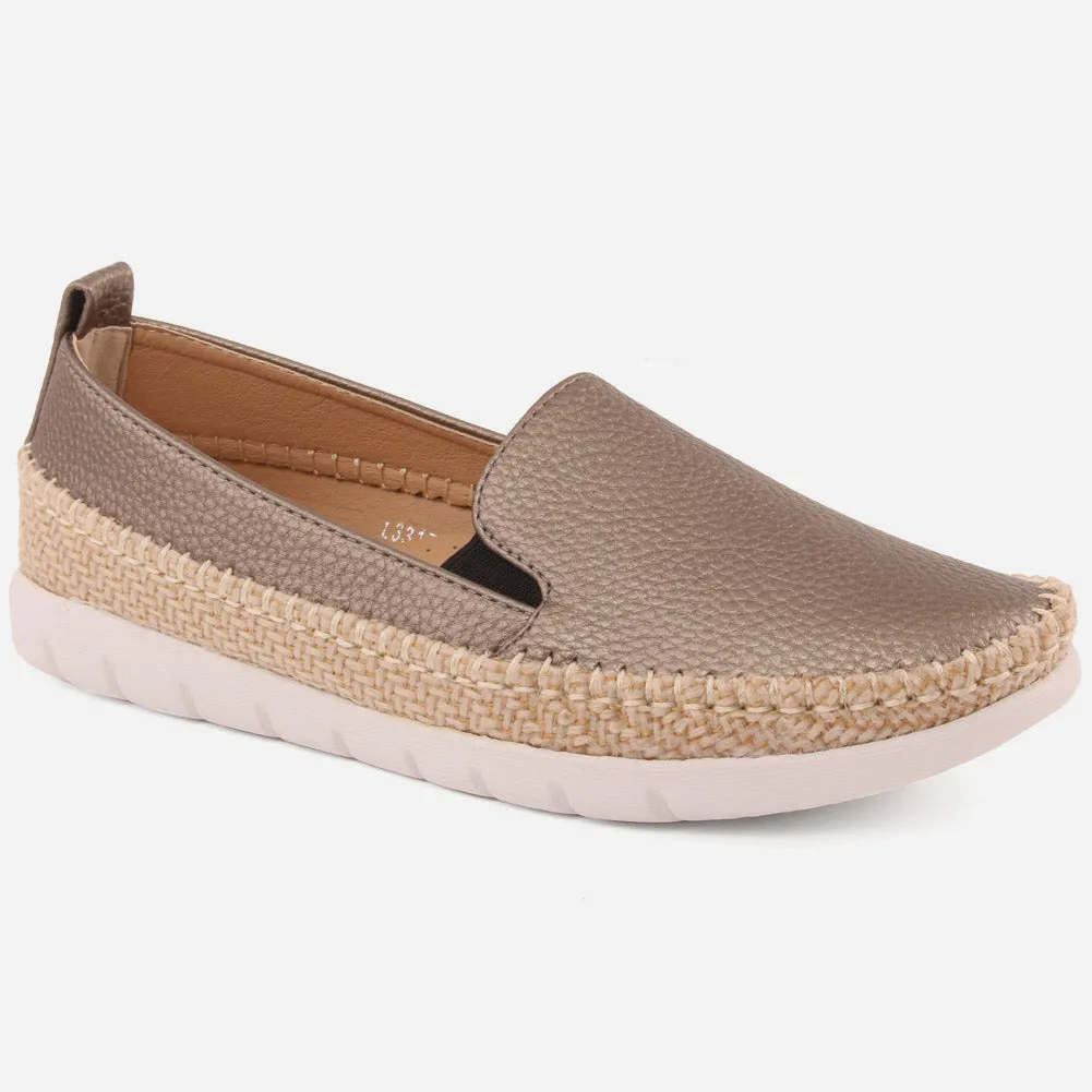 Women "Hailee" shinny comfy mocaasins
