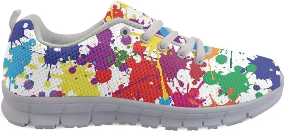 Women Running Shoes Walking Sports Athletic Tennis Sneakers for Girls White Sole