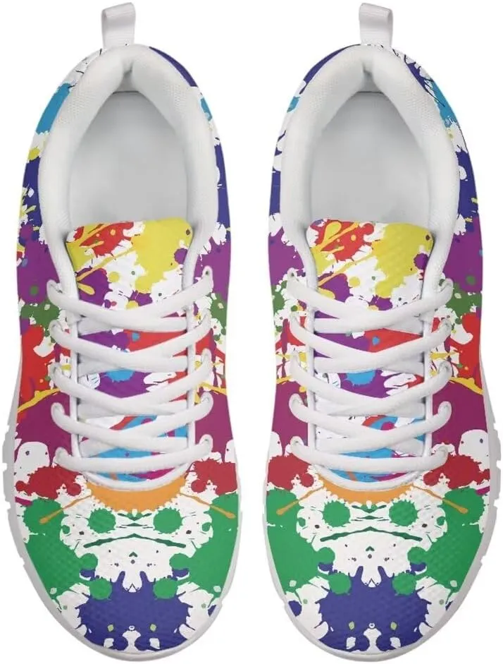 Women Running Shoes Walking Sports Athletic Tennis Sneakers for Girls White Sole