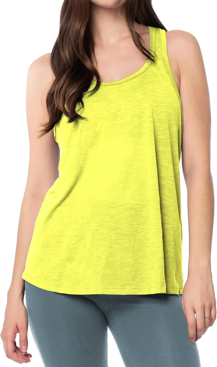 Women's 5 Pack Everyday Flowy Burnout Racer Back Active Workout Tank Tops