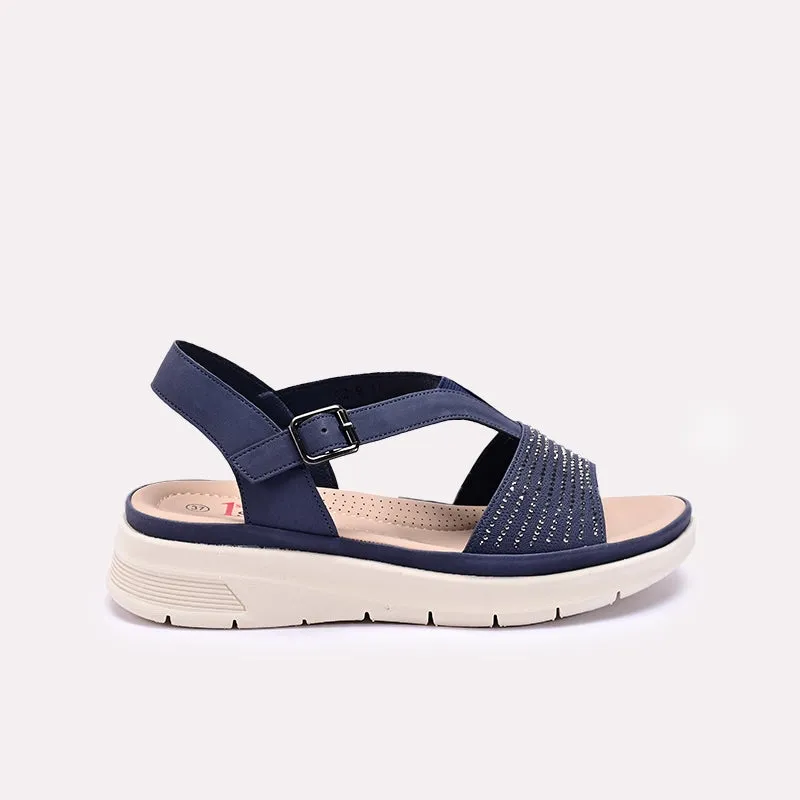 Womens Blue Comfy Casual Sandals 0421550