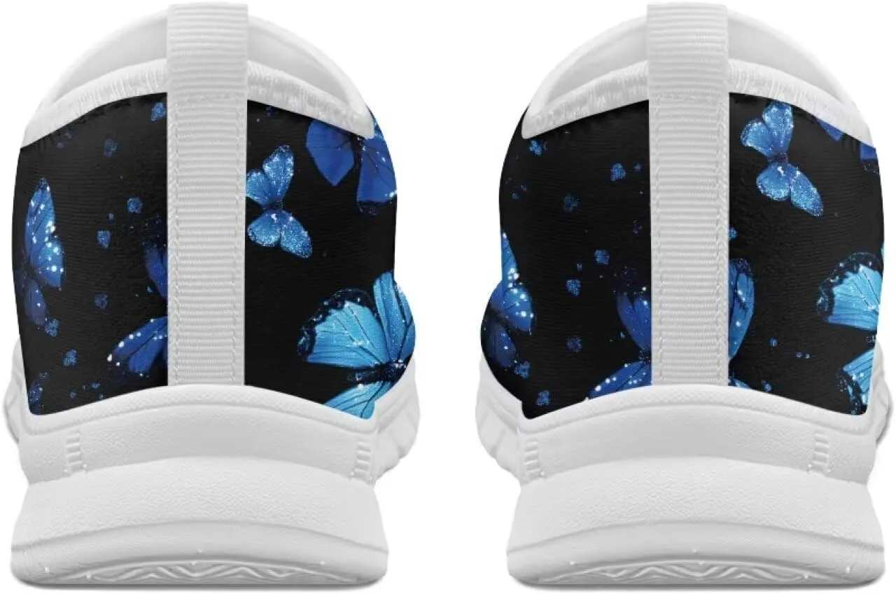 Women's Butterfly Sneaker Casual Soft Slip On Low Top Lightweight Non-Slip Running Sneaker for Women US 5.5-11.5