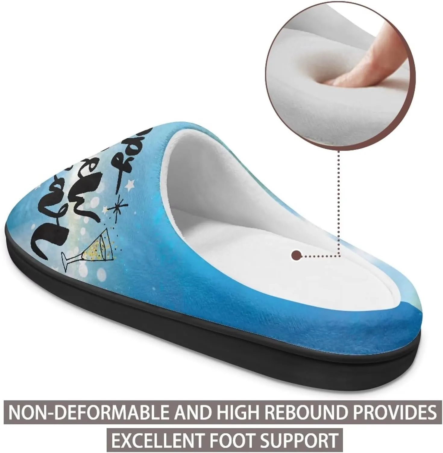 Women's Cotton Slipper Warm Cozy Fuzzy Furry Winter Slipper Non-Slip Plush House Slipper for Women US 3-13